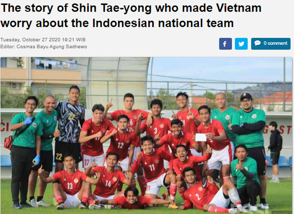 Báo Indonesia: “Bóng đá Việt Nam đang lo sợ HLV Shin Tae Yong” - 1 Báo Indonesia: “Bóng đá Việt Nam đang lo sợ HLV Shin Tae Yong” - 1