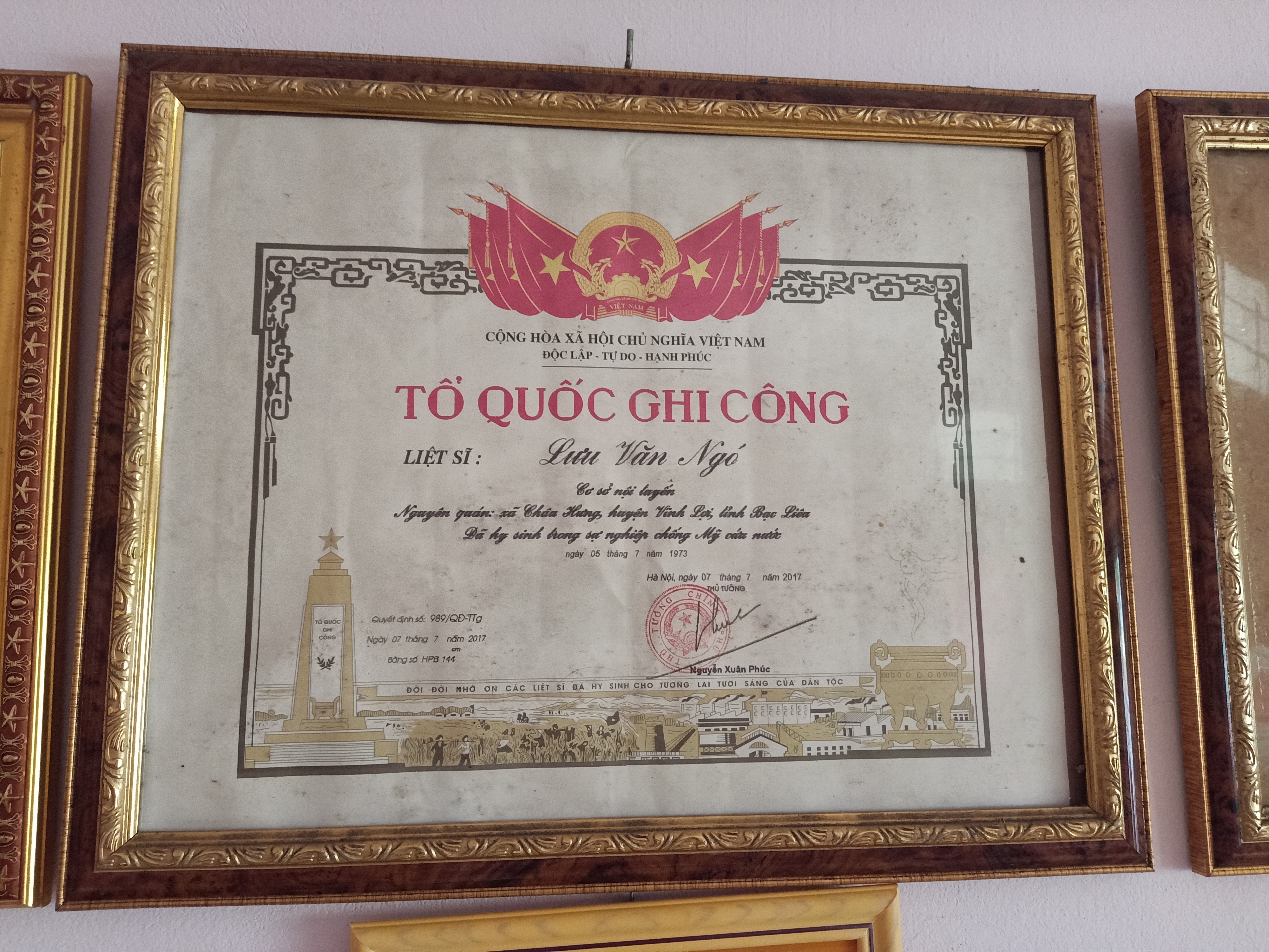 Xúc động câu chuyện về những tấm bằng Tổ quốc ghi công - 18 Xúc động câu chuyện về những tấm bằng Tổ quốc ghi công - 18