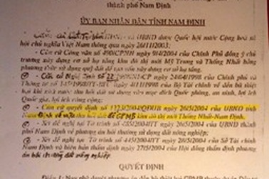 UBND tỉnh Nam Định bị người dân tố sai phạm hàng loạt khi thu hồi đất làm dự án