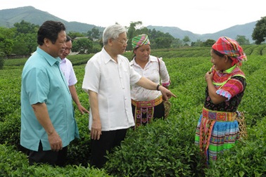 Tổng Bí thư Nguyễn Phú Trọng thăm, làm việc tại tỉnh Tuyên Quang