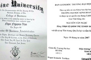 Nhiều bằng tiến sĩ không được công nhận