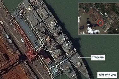 Ảnh vệ tinh cho thấy Trung Quốc đẩy mạnh đóng tàu chiến phục vụ tham vọng biển