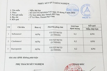 Vụ 3 con lợn đã mổ có chất tạo nạc: Chỉ là dương tính ảo!