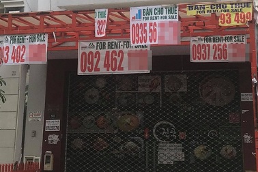 TPHCM: "Đỏ mắt" tìm người thuê mặt bằng ở khu phố người Hàn