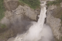 Hố tử thần xuất hiện khiến thác nước cao 150 m biến mất