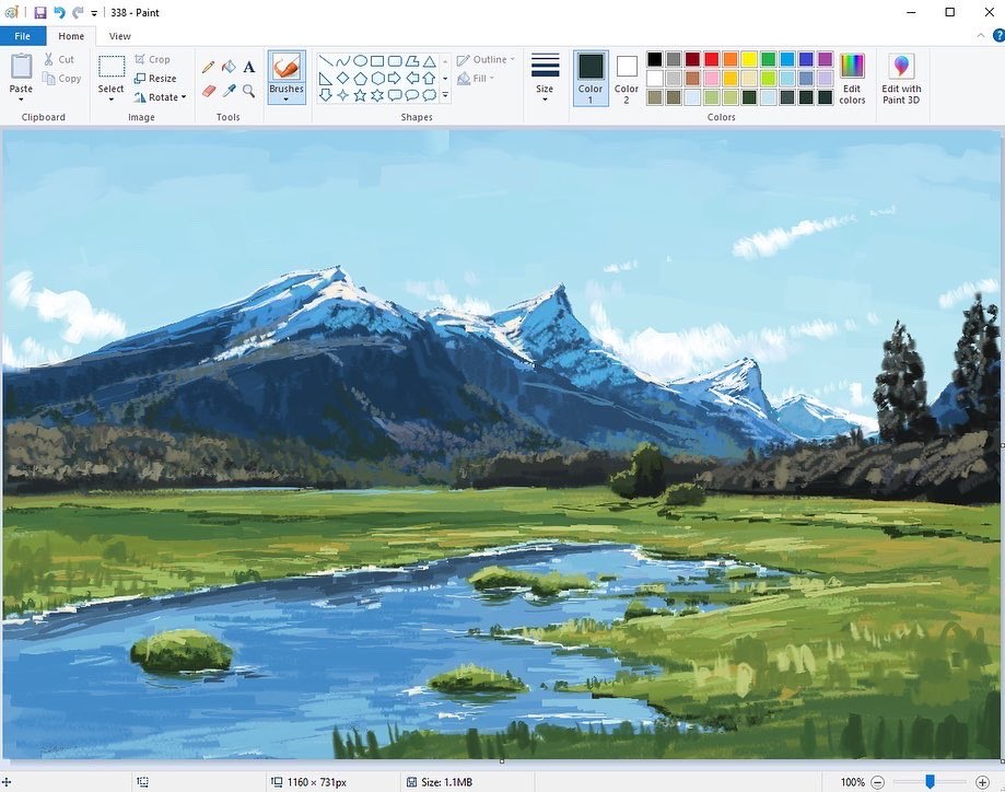 Khó tin những bức họa tuyệt đẹp này vẽ bằng phần mềm Microsoft Paint - 14