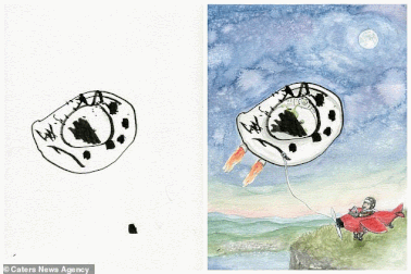 Người mẹ biến những nét vẽ nguệch ngoạc của con trở thành tác phẩm nghệ thuật