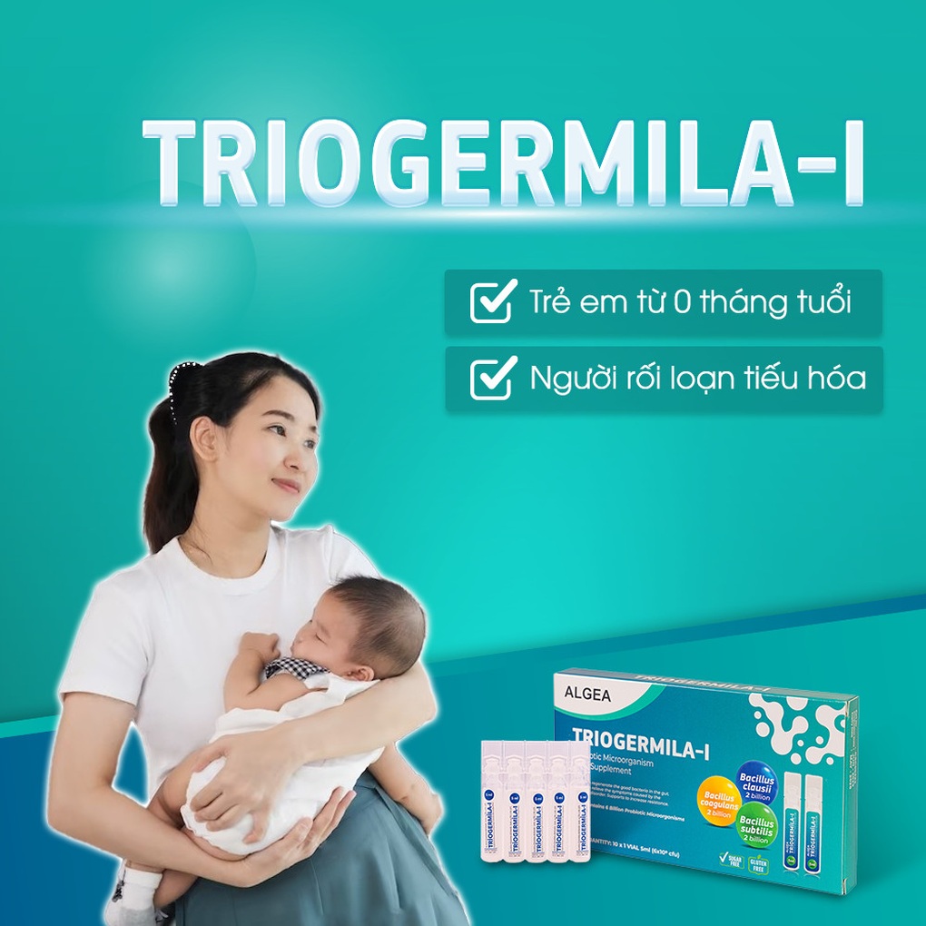 Chế phẩm sinh học Triogermila-I hỗ trợ bổ sung bào tử lợi khuẩn đường ruột cho trẻ - 4 Chế phẩm sinh học Triogermila-I hỗ trợ bổ sung bào tử lợi khuẩn đường ruột cho trẻ - 4