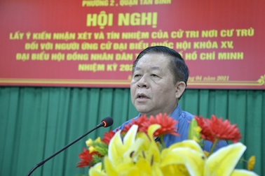 Cử tri đồng ý giới thiệu ông Nguyễn Trọng Nghĩa ứng cử đại biểu Quốc hội