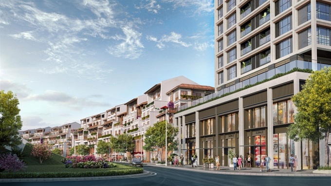 Sun Cosmo Residence Da Nang được phát triển theo mô hình tổ hợp hiện đại, năng động. (Ảnh phối cảnh minh họa)