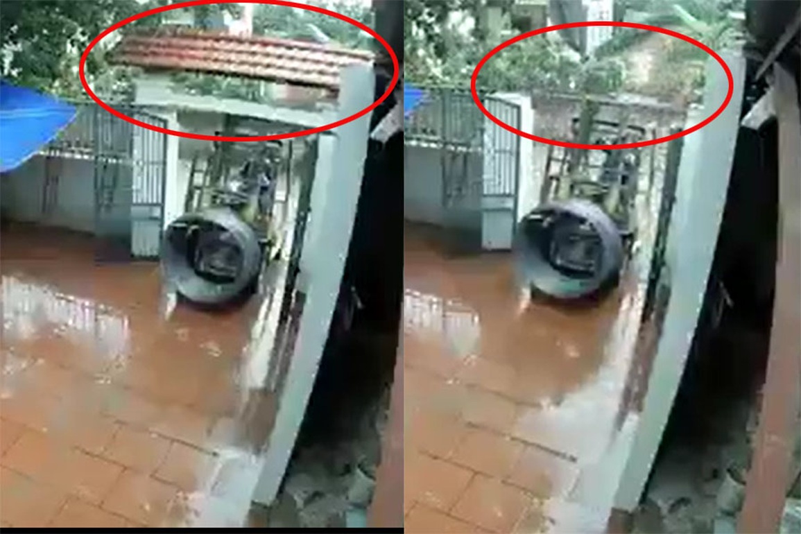 Thợ lái xe nâng thoát nạn trước pha vào cổng theo kiểu thằng bờm - 1 Thợ lái xe nâng thoát nạn trước pha vào cổng theo kiểu thằng bờm - 1