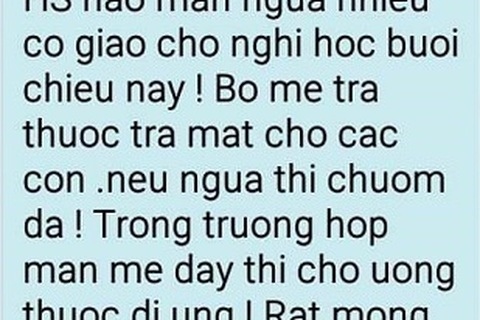 Xử lý khi bị dị ứng thuốc diệt muỗi chống sốt xuất huyết