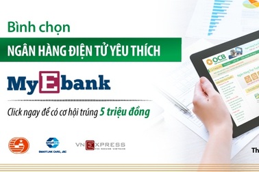 Bình chọn Ngân hàng điện tử yêu thích - My Ebank, cơ hội trúng 5 triệu đồng
