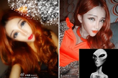 Hotgirl có khuôn mặt như “người ngoài hành tinh”