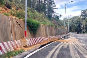 Đèo Prenn ở Đà Lạt xuất hiện thêm vết nứt