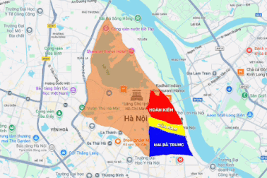 Bản đồ thí điểm cấm xe máy xăng vành đai 1 và trăn trở của người dân Thủ đô