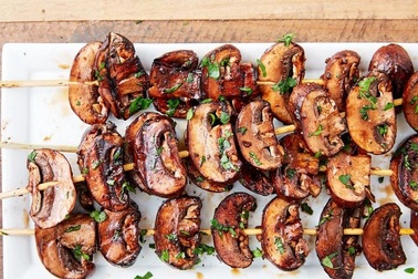 Nấm hương nướng tỏi với nồi chiên không dầu