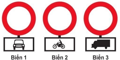 Biển nào xe mô tô hai bánh không được đi vào?