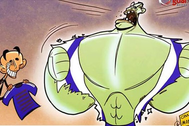 Biếm họa: “Người khổng lồ xanh” Hulk và lời mời gọi từ Chelsea