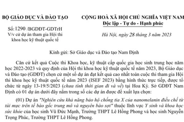 Dự án nghiên cứu của 2 học sinh được đề xuất đi thi quốc tế tại Mỹ