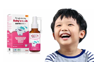 Xịt răng Baby's Tooth chứa kháng thể Ovopron DC công nghệ nha khoa Nhật