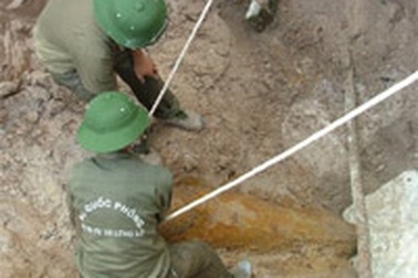 Vô hiệu hóa quả bom tạ thứ 4 trên đất dự án