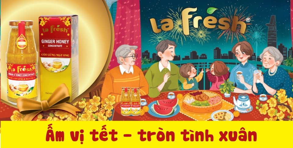 Đượm vị Tết, ấm vị tình cùng nước cốt gừng mật ong Lafresh - 2 Đượm vị Tết, ấm vị tình cùng nước cốt gừng mật ong Lafresh - 2