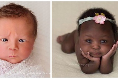 Cười đau bụng với biểu hiện nét mặt hài hước của bé