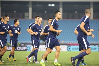 Đội tuyển Philippines tập kín ở Mỹ Đình, chờ quyết đấu Việt Nam