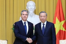 Chủ tịch nước Tô Lâm tiếp Ngoại trưởng Hoa Kỳ Antony Blinken sang chia buồn
