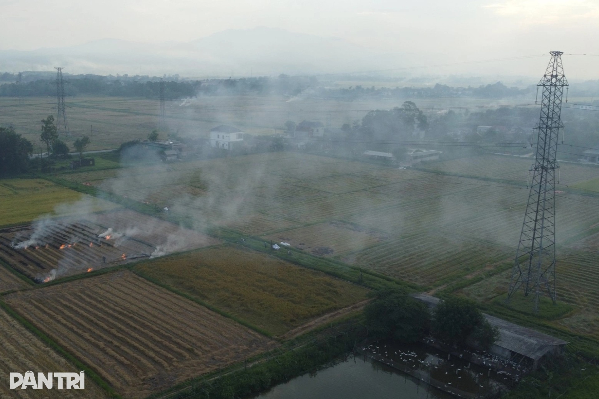 Nông dân đốt rơm rạ, cao tốc Bắc - Nam mù mịt khói - 8 Nông dân đốt rơm rạ, cao tốc Bắc - Nam mù mịt khói - 8
