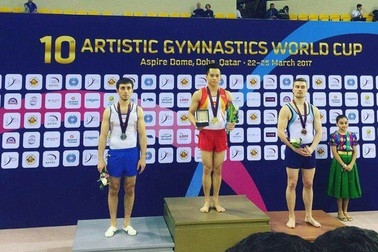 Lê Thanh Tùng giành HCV ở Cúp Thể dục dụng cụ thế giới 2017