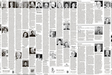 Báo chí khắp nước Mỹ ngập tràn cáo phó giữa lúc Covid-19 hoành hành