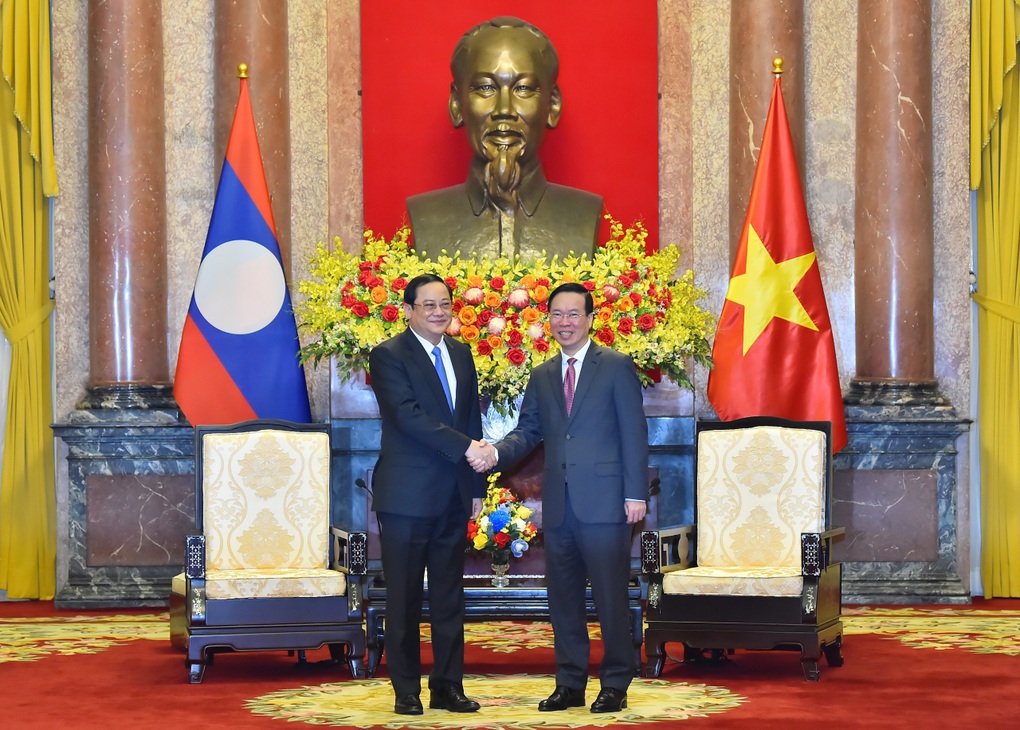 Chủ tịch nước Võ Văn Thưởng tiếp Thủ tướng Lào - 1 Chủ tịch nước Võ Văn Thưởng tiếp Thủ tướng Lào - 1