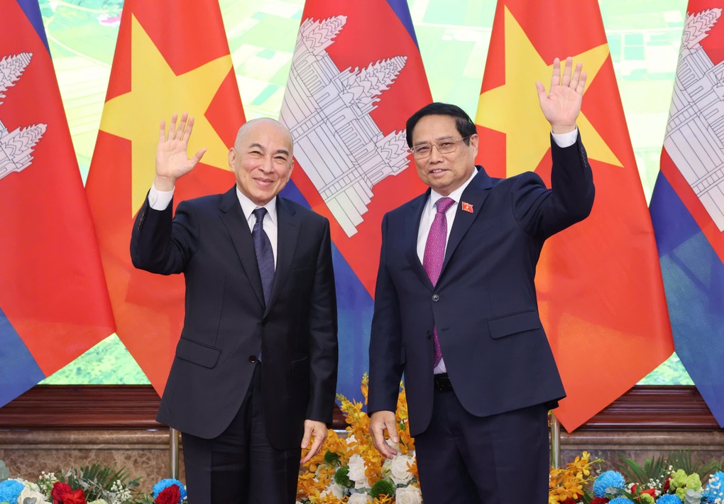 Thủ tướng Phạm Minh Chính tiếp kiến Quốc vương Campuchia - 1 Thủ tướng Phạm Minh Chính tiếp kiến Quốc vương Campuchia - 1