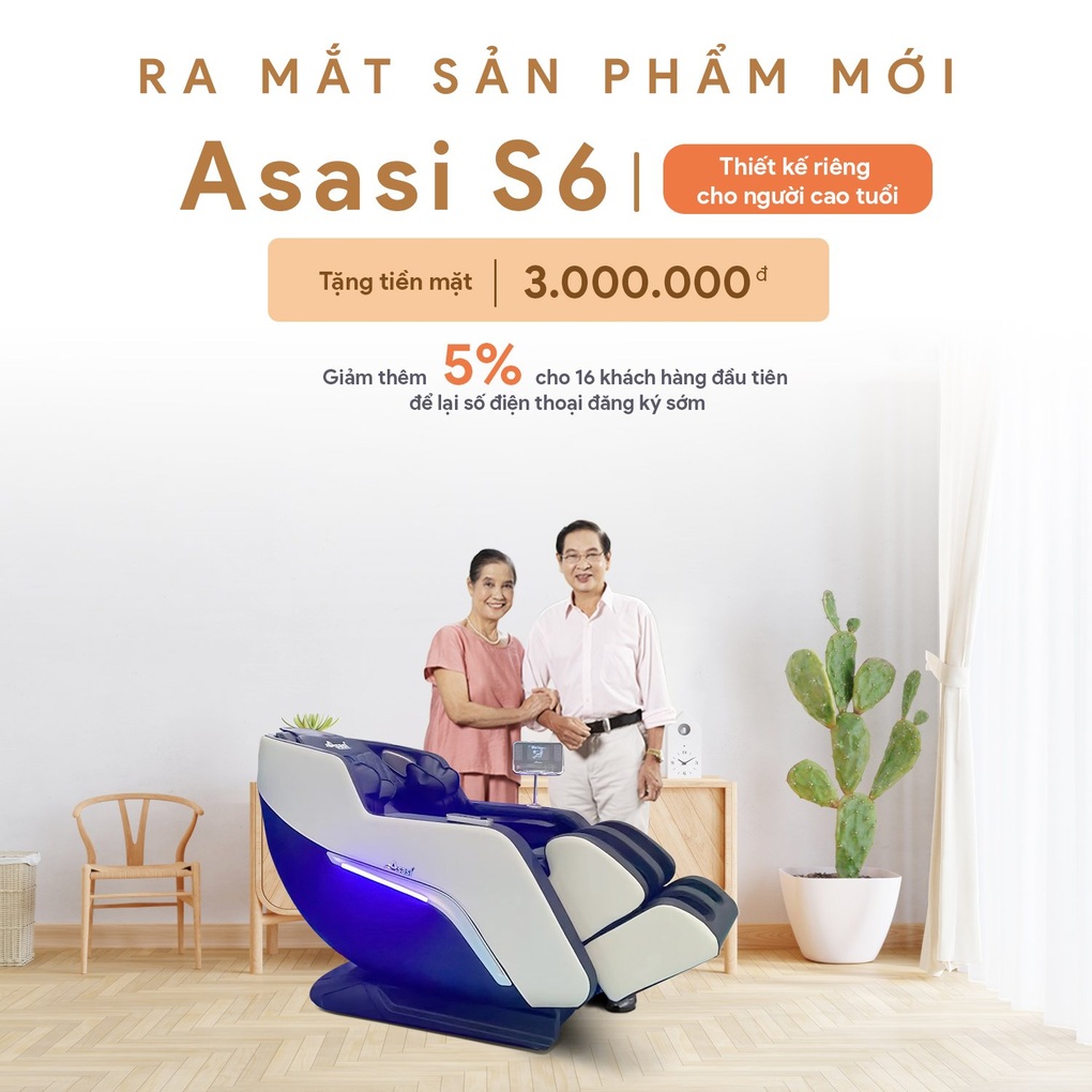 Okasa ra mắt ghế massage Asasi S6 cho người già - 2 Okasa ra mắt ghế massage Asasi S6 cho người già - 2