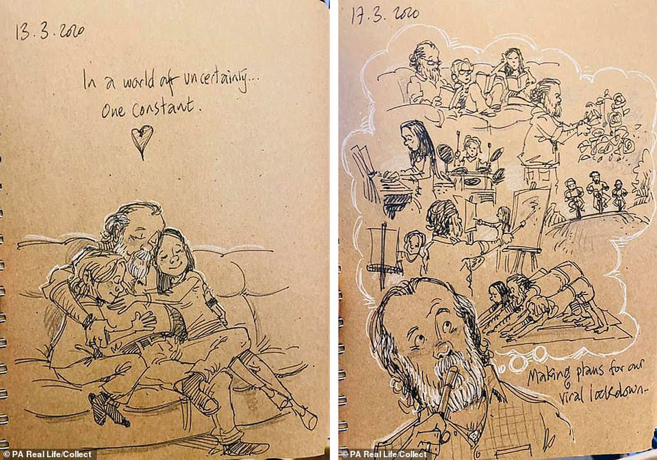 Xúc động tập Nhật ký vẽ nguệch ngoạc về người vợ đã mất của họa sĩ già - 2