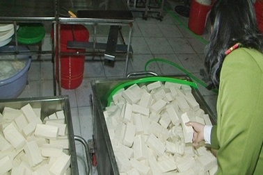 Phát hiện 2 cơ sở sản xuất khuôn đậu sử dụng thạch cao