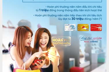 Ưu đãi hoàn phí thường niên cho chủ thẻ tín dụng quốc tế VietinBank