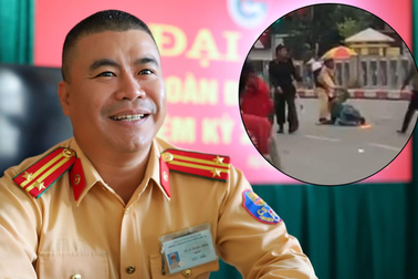 Gặp chiến sĩ CSGT cứu người thoát khỏi đám cháy vụ Mercedes gây tai nạn