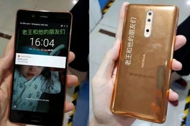 Lộ ảnh thực tế “bom tấn” Nokia 8 phiên bản màu vàng đồng