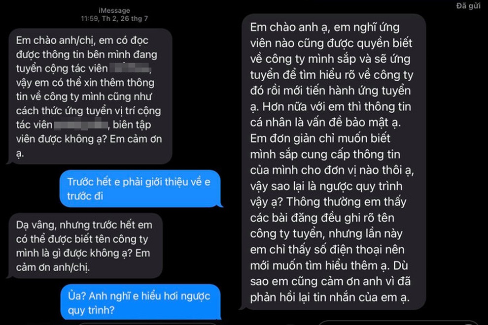 Sinh viên và nhà tuyển dụng tranh cãi về việc ai nên tự giới thiệu trước - 2 Sinh viên và nhà tuyển dụng tranh cãi về việc ai nên tự giới thiệu trước - 2