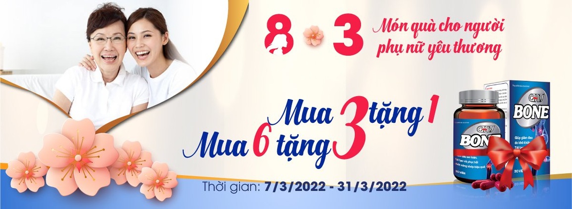 Viên khớp GHV Bone - Món quà sức khỏe cho phái đẹp nhân dịp 8/3 - 3 Viên khớp GHV Bone - Món quà sức khỏe cho phái đẹp nhân dịp 8/3 - 3