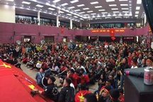 Trường đại học tổ chức hoành tráng cho sinh viên “tiếp lửa” đội tuyển Olympic Việt Nam