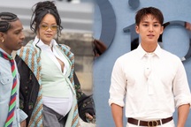 Rihanna khoe bụng bầu gợi cảm, Mingyu diện cây trắng nổi bật tại show Dior