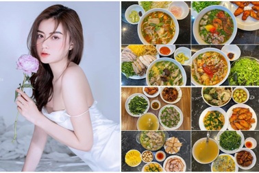 Nghỉ dịch, hoa khôi 9x trổ tài nấu nướng khiến dân mạng "tấm tắc" khen