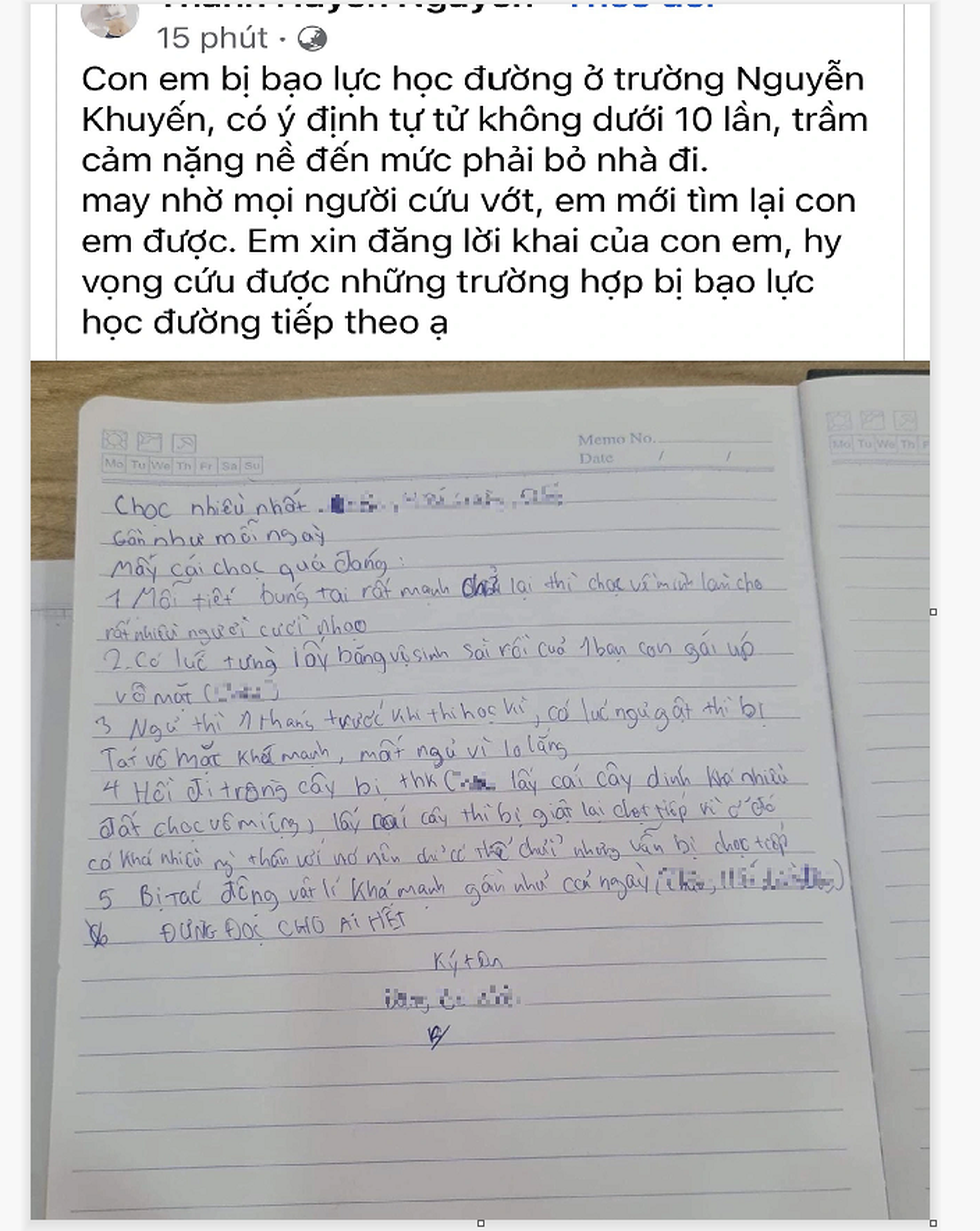 7 vụ bạo lực học đường đau lòng năm 2023: Nữ sinh tự tử, trò ném dép thầy - 1 7 vụ bạo lực học đường đau lòng năm 2023: Nữ sinh tự tử, trò ném dép thầy - 1