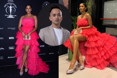 Hoa hậu Hoàn vũ 2011 diện váy cảm hứng hoa sen của nhà thiết kế Việt