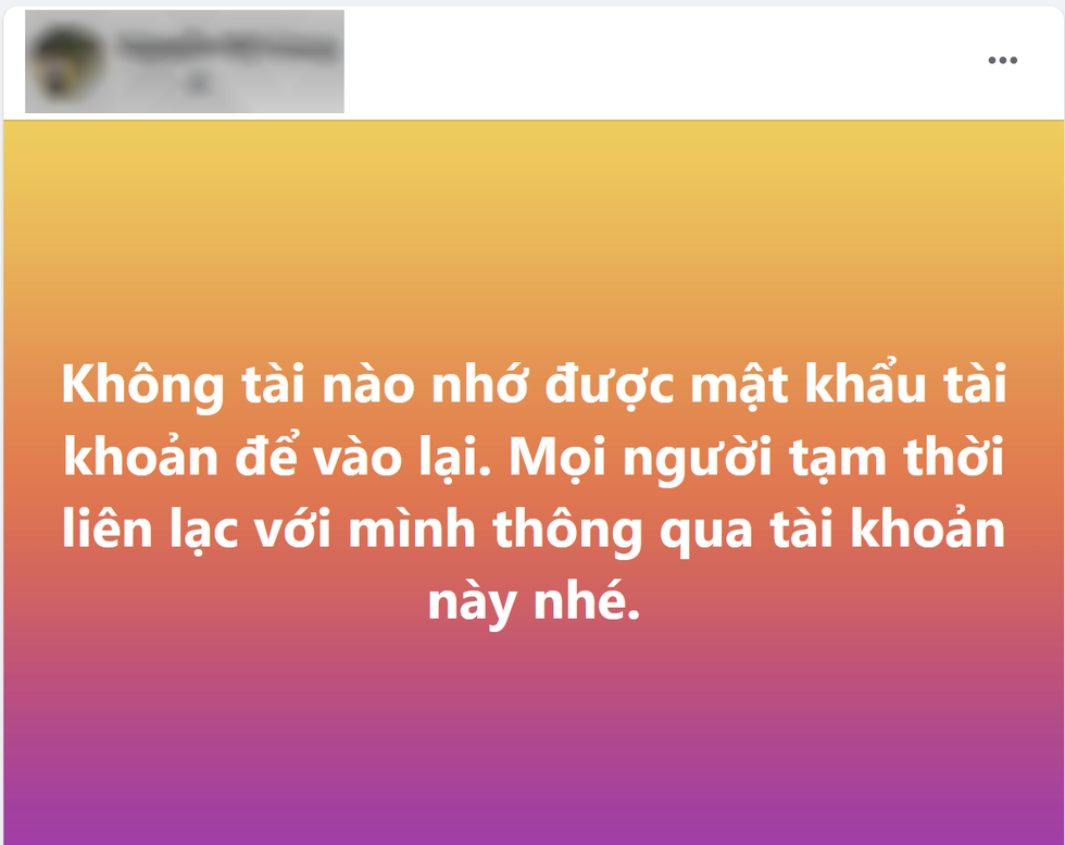Nhiều người dùng phải sử dụng tài khoản Facebook phụ vì không thể truy cập vào tài khoản chính (Ảnh chụp màn hình). Nhiều người dùng phải sử dụng tài khoản Facebook phụ vì không thể truy cập vào tài khoản chính (Ảnh chụp màn hình).