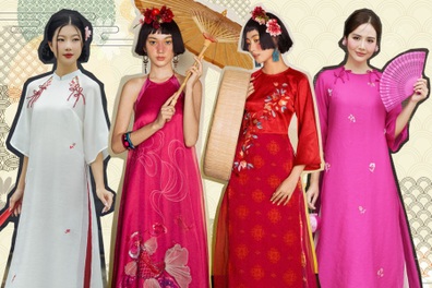 Những kiểu áo dài nữ được "săn lùng" vào dịp Tết Giáp Thìn 2024